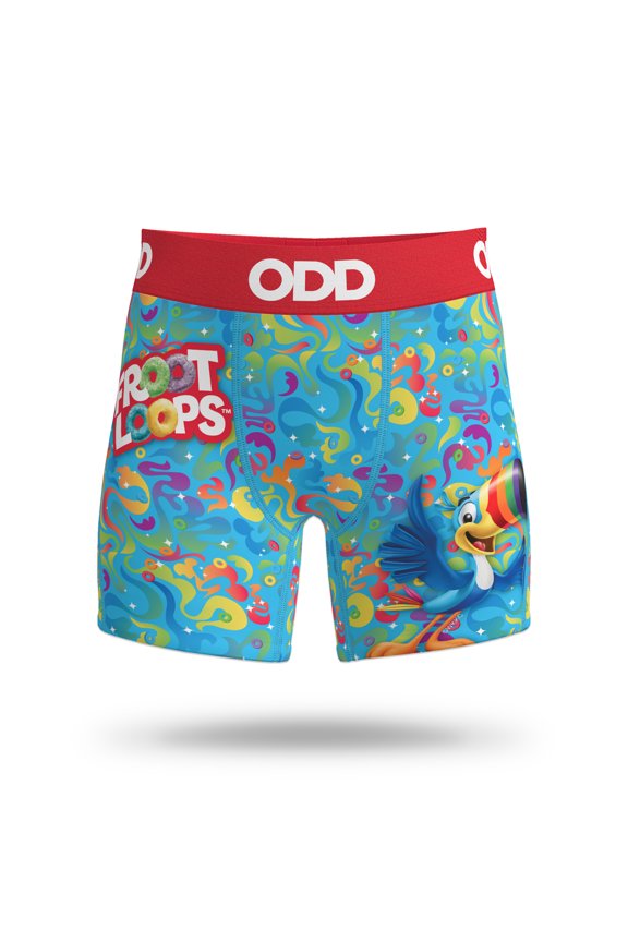 – Froot Loops Breakfast Cereal Boxer Briefs – Large 10–12 – Funny Food Underwear, Flexible