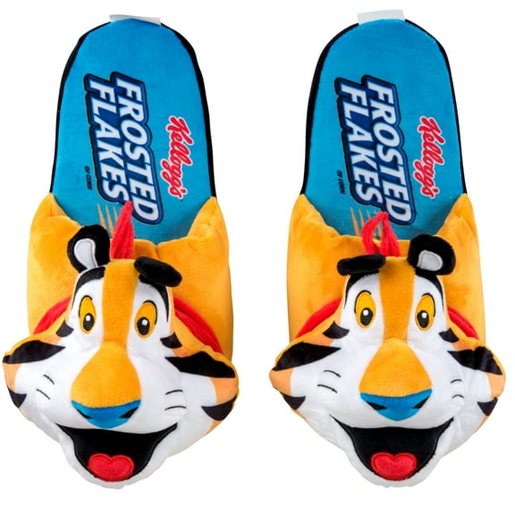 Odd Sox – Frosted Flakes Fun Indoor Novelty Slippers – Tony the Tiger Plush Fuzzy House Shoes – Cozy