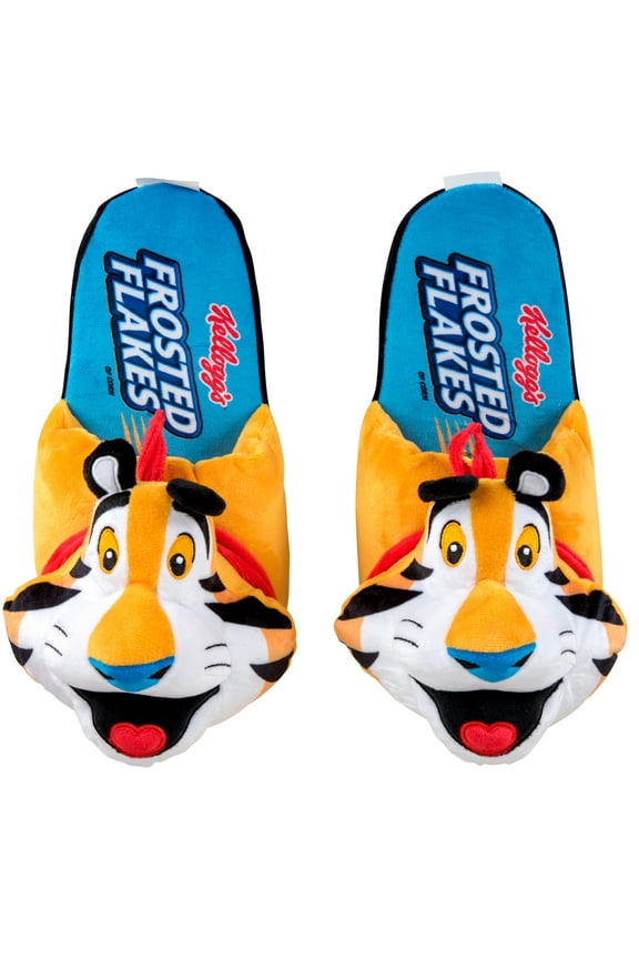 – Frosted Flakes Fun Indoor Novelty Slippers – Tony the Tiger Plush Fuzzy House Shoes – Cozy