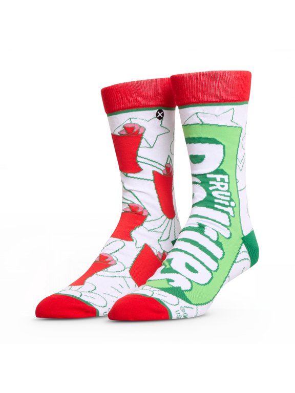 Fruit Roll Ups Candy Sweets Crew Socks, Size Large