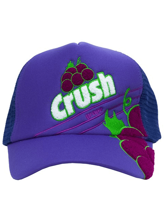 -Grape Crush Trucker Hat-Purple Snapback Cap, Mesh Back, One Size Adjustable