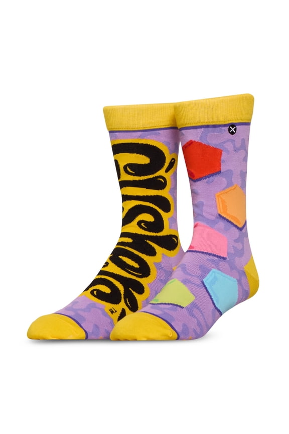 – Gushers – Novelty Crew Socks – Size Large – Men’s 8–12 / Women’s 9.5–13.5 – Candy Fan Gift