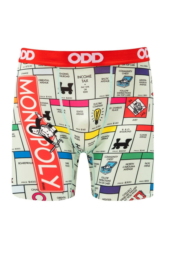 Men's Boxer Brief, Monopoly Board Game, Fun Novelty Underwear, Medium