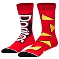 thumbnail image 1 of ODD SOX – Doritos Nacho Cheese Tortilla Chip Logo Novelty Crew Socks – Size Large – Men’s 8–12 /, 1 of 6