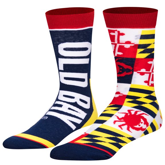 ODD SOX Old Bay Hot Sauce Spicy Crew Socks, Size Large