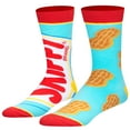 thumbnail image 1 of ODD SOX, Men's Funny Designer Brand Food Snacks Socks, Skippy Crew, Large Adult, 1 of 6