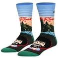 thumbnail image 1 of ODD SOX, Men's Funny Designer Novelty Socks, Bob Ross Sunset Crew, Large Adult, 1 of 6