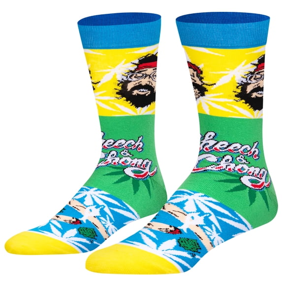 ODD SOX – Cheech & Chong Mash Up – Novelty Crew Socks – Size Large – Men's 8–12 / Women's 9.5–13.5 –