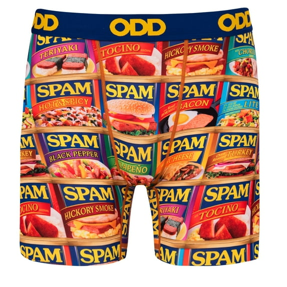 ODD SOX – SPAM Flavors Boxer Briefs – Large – Official SPAM Underwear for Men – Variety Can Food