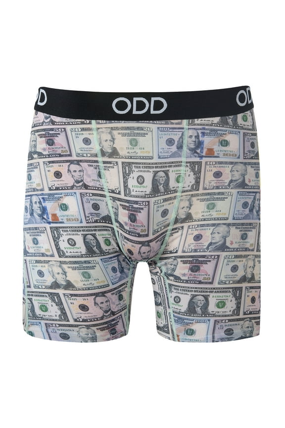 Men's Novelty Underwear Boxer Briefs Cash Money Bills Graphic Print -Small