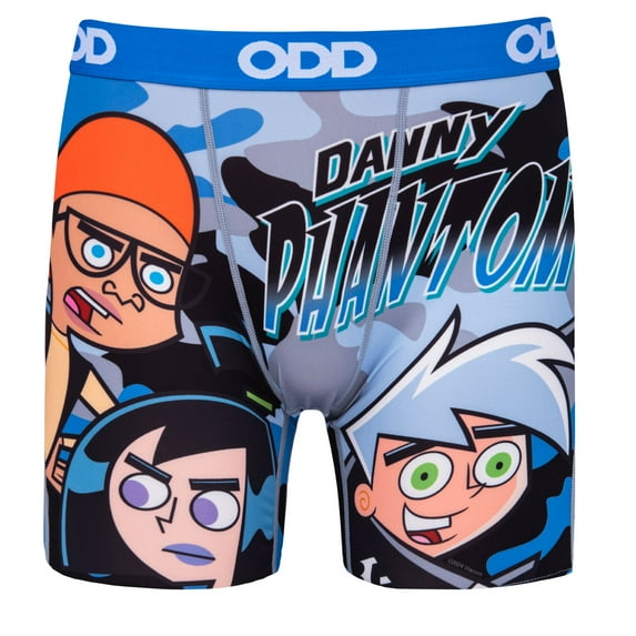 ODD SOX Men's Novelty Underwear Boxer Briefs, Danny Phantom Camo- Large