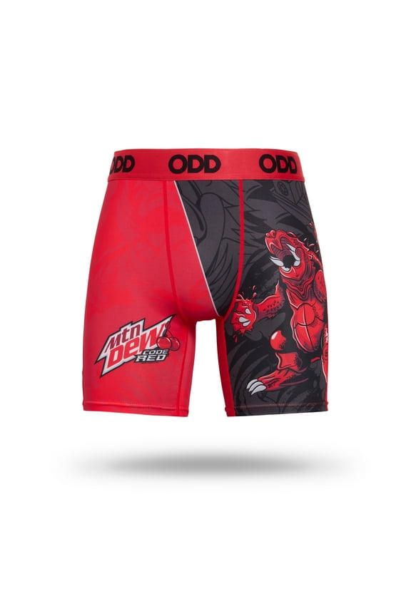 Mountain Dew Code Red Men's Boxer Briefs Medium Soda Themed Novelty Underwear Comfy Stretch