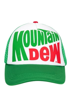 -Mountain Dew Trucker Hat-Retro Snapback Cap-Mesh Back, One Size Adjustable