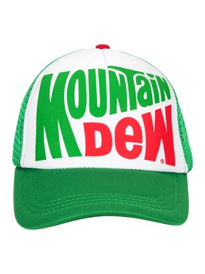 -Mountain Dew Trucker Hat-Retro Snapback Cap-Mesh Back, One Size Adjustable