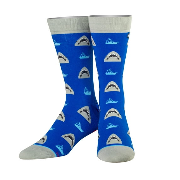 ODD SOX, Movies, Jaws Shark Amity Bay, Novelty Crew Socks, Fun Cool 80's