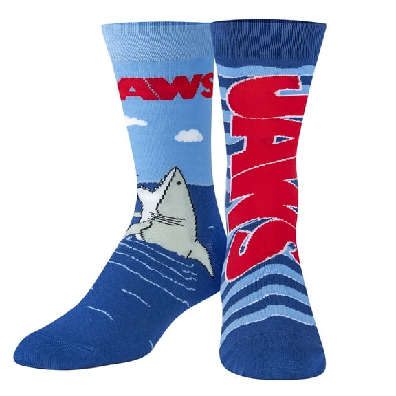 ODD SOX, Movies, Jaws Shark Open Wide, Novelty Crew Socks, Funny 80's