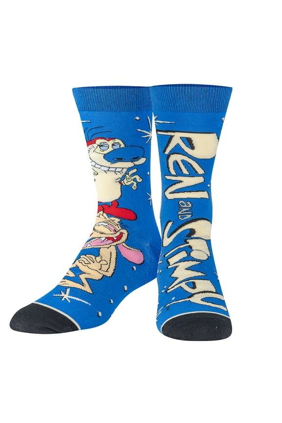 , Nickelodeon Crew Socks, Ren & Stimpy, Novelty Cartoon Prints, Large