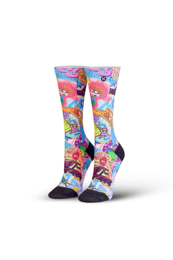 Cool Socks 90s Nickelodeon Cartoon Squad Crew Sock Retro TV Novelty Sock Size Medium for Men, Women