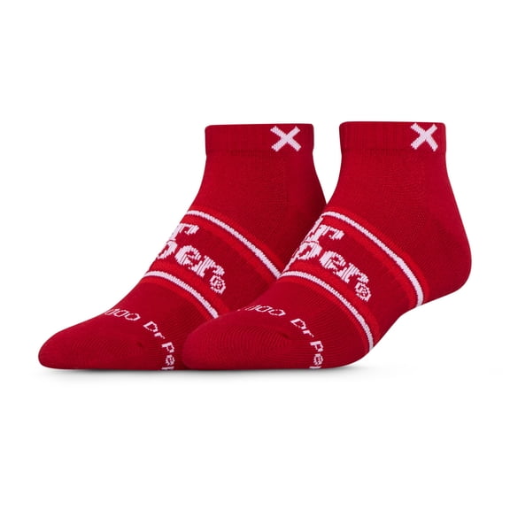 ODD SOX Novelty Basix Dr Pepper Athletic Ankle Socks – Licensed Novelty Cushioned Cotton Blend with