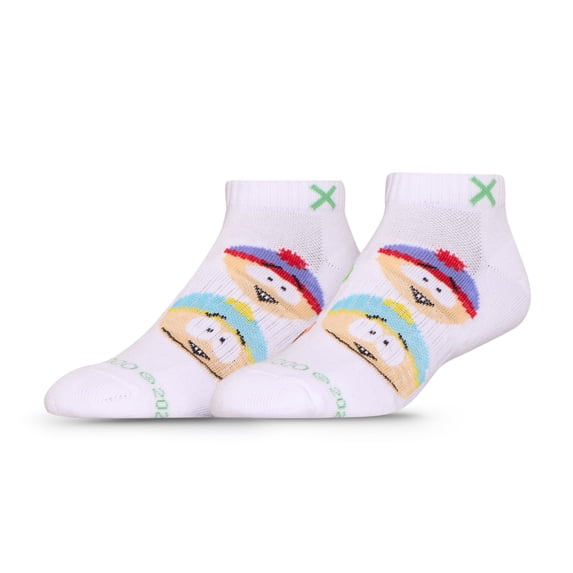 ODD SOX Novelty Basix South Park Athletic Ankle Socks – Licensed Novelty Cushioned Cotton Blend with