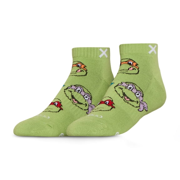 ODD SOX Novelty Basix TMNT Classic Athletic Ankle Socks – Licensed Novelty Cushioned Cotton Blend