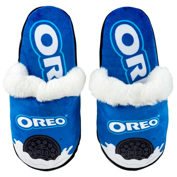 Odd Sox – Oreo Cookie Fuzzy Slippers for Men & Women – Soft Plush Indoor Slides, Cozy Gift Idea for