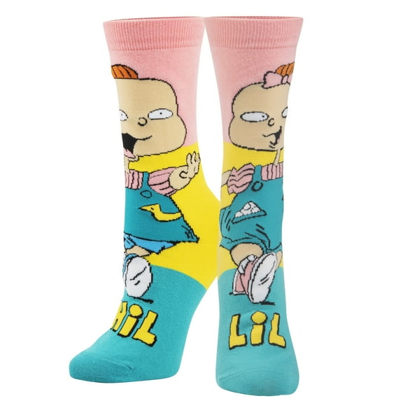 Odd Sox – Phil & Lil Rugrats Cartoon Socks Medium Size for Adults Teens, Funny 90s Nickelodeon Crew