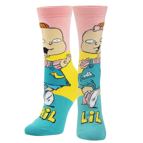 ODD SOX – Rugrats Phil & Lil Character Nickelodeon Novelty Crew Socks – Size Medium – Men’s 3.5–8.5