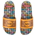 thumbnail image 1 of ODD SOX – Monopoly Money Slide Slippers – Soft Slip-On Sandals – Large Size for Men & Women – Unisex, 1 of 6