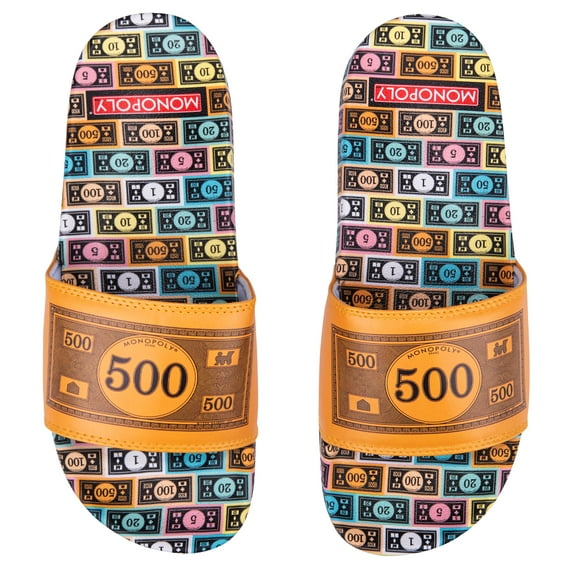 ODD SOX Monopoly Money Slides -Soft Slip-On Sandals- X-Large Size for Men & Women – Unisex Comfort