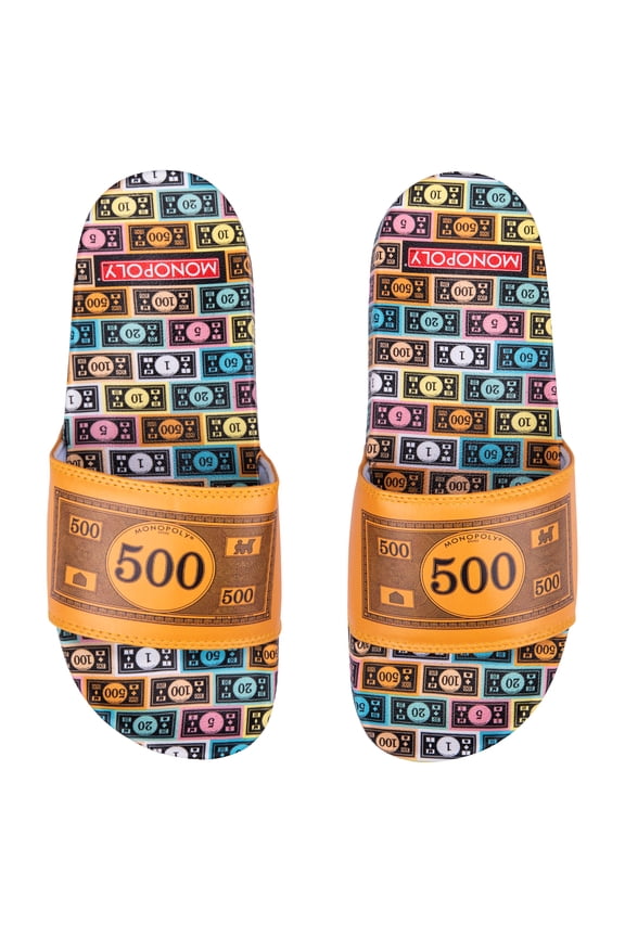 Monopoly Money Slides -Soft Slip-On Sandals- X-Large Size for Men & Women – Unisex Comfort