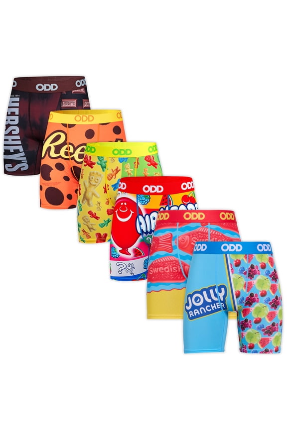 Snack Candy Boxer Briefs 6 Pack Bundle Hersheys Reeses Jolly Rancher Sour Patch Kids