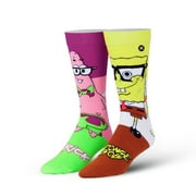 ODD SOX SpongeBob Nerd Pants Nickelodeon Cartoon Crew Socks, Size Large