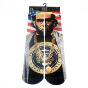 ODD SOX Sublimation Groovy Abe Lincoln Flag Crew Socks