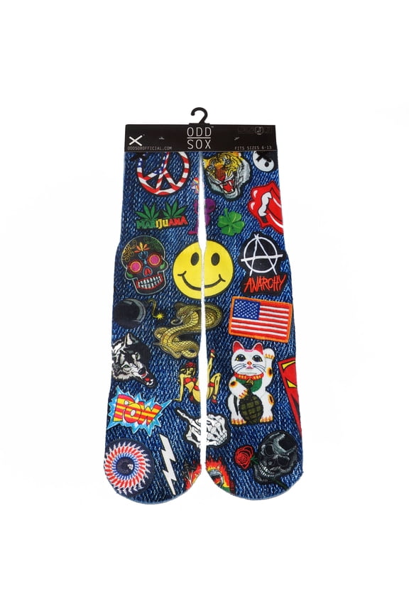 Sublimation Patches SOA Rolling Peace Crew Socks