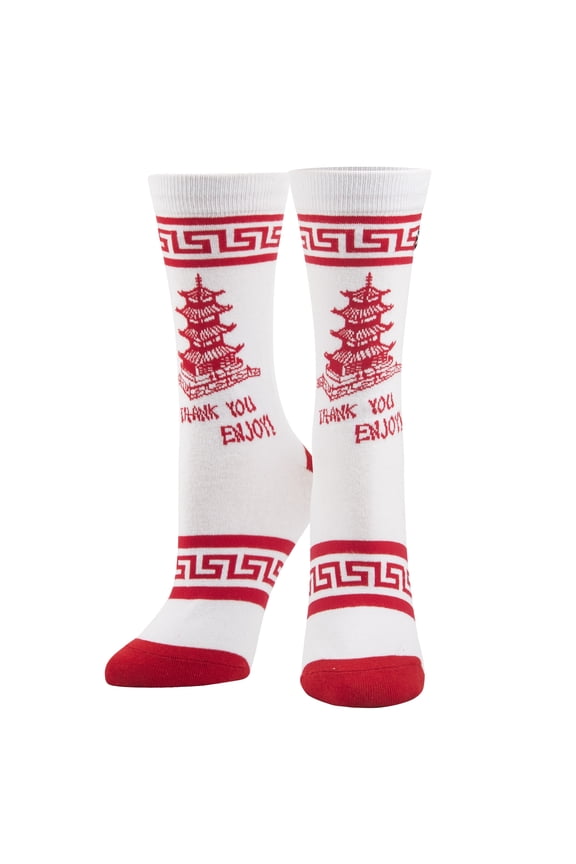 , Thank You, Enjoy!, Fun Cute Socks for Women, Graphic Prints, 5-10