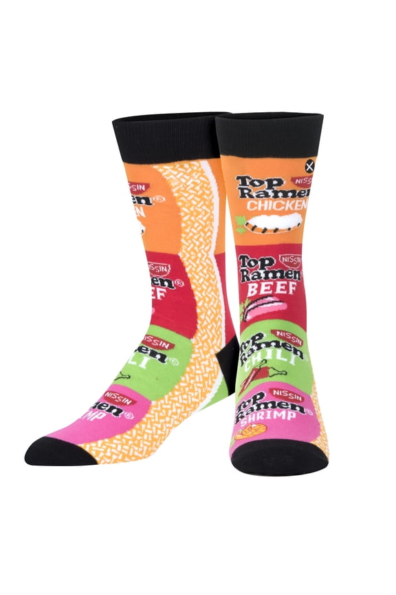 , Top Ramen Soup, Novelty Crew Socks, Funny Silly Cool