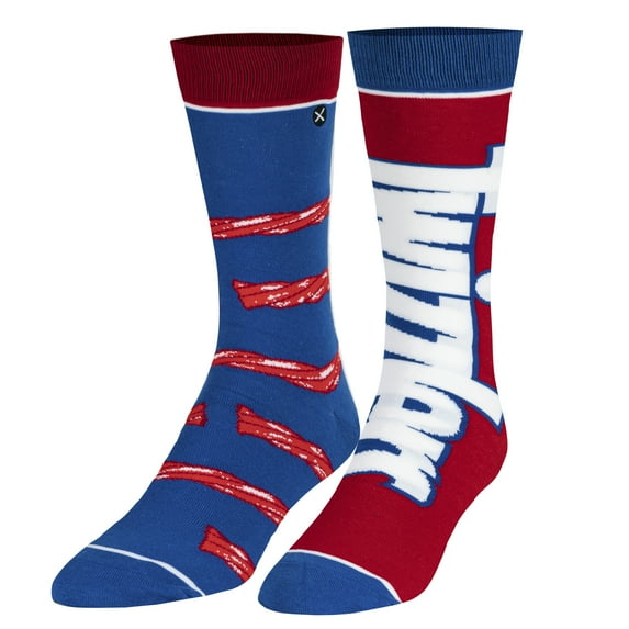 Odd Sox Twizzlers Split Crew Socks Cherry Licorice Candy Nostalgia Merch Soft Cotton Apparel Large
