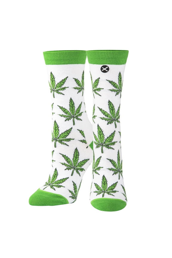 , Weed Fan Leaves, Fun Cute Socks for Women, 5-10