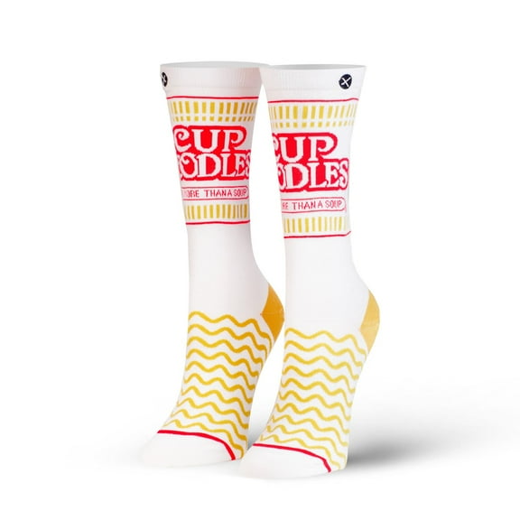 ODD SOX, Women's, Food, Cup of Noodle Soup, Crew Socks, Novelty Cute Silly Fun