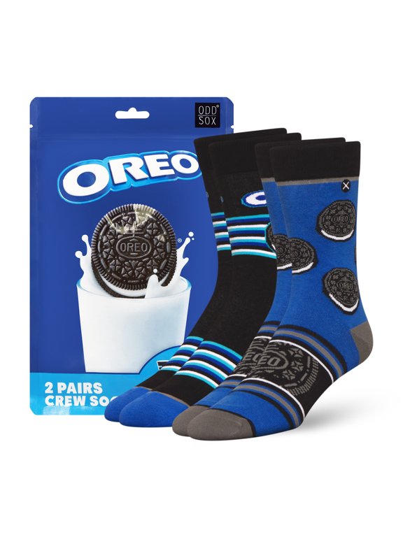 ODDMART by ODD SOX Oreo Candy Sweets Crew Socks, Size Large