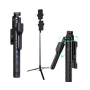 DJJD 68.9 Selfie Stick Tripod, 360  Rotation Travel Selfie Stick Remote Control and 1/4  Screw, Aluminum Phone Tripod Holder for Selfie, Recording, Vlogging Black