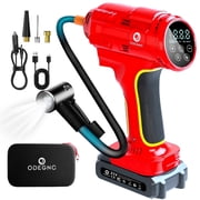 ODEGNC 10000mAh 21V 160PSI Cordless Tire Inflator Dual-Power For Car Bike Ball Portable Air Compressor LED Light