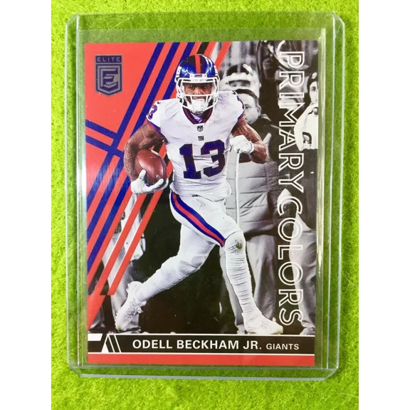 ODELL BECKHAM JR BROWNS SP #/99 PRIMARY COLORS 2018 Donruss Elite Football FOIL