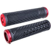 ODI CF Grip v2.1 Grips 135mm, Pearl Black/Red, Pair