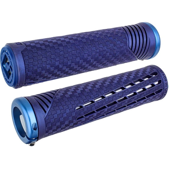 ODI CF V2.1 Grips - Blue, Lock-On