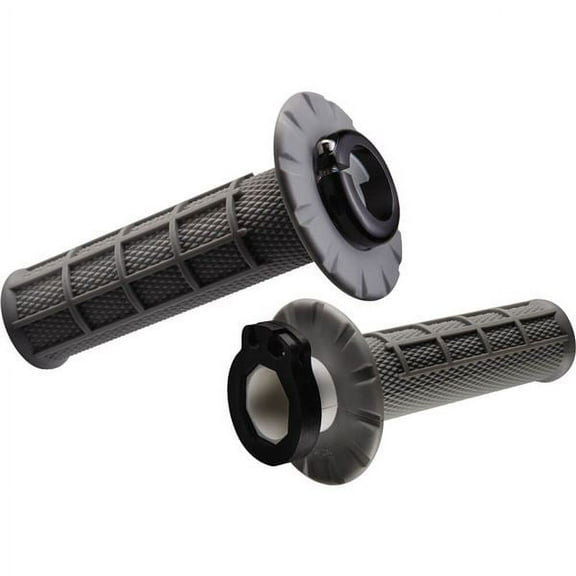 ODI V2 Half Waffle Lock-On Gray Twist Throttle Grips (H36HWG)