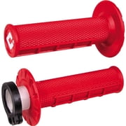 ODI MX V2 Lock-On Grips | Half Waffle | Twist Throttle | Red H36HWR