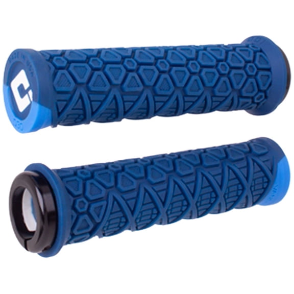 ODI Vanquish Grips - Navy Blue/Blue, Lock-On