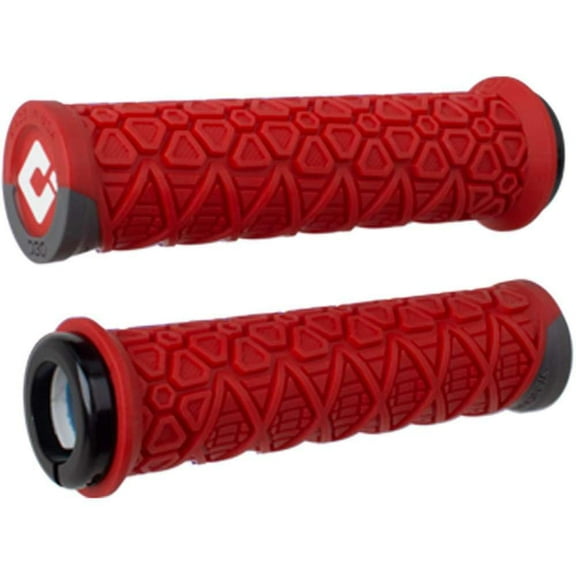 ODI Vanquish Grips - Red/Graphite, Lock-On